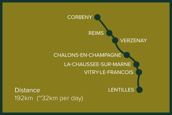 Stage 4: Corbeny to Lentilles, France