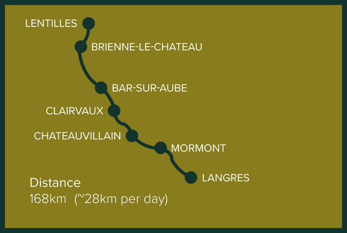 Stage 5: Lentilles to Langres, France