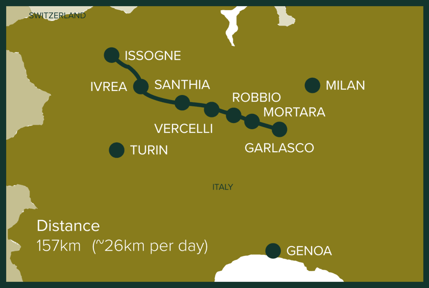 Stage 9: Issogne to Garlasco, Italy