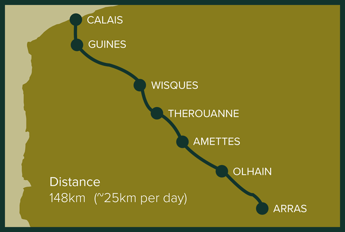 Stage 2: Calais to Arras, France