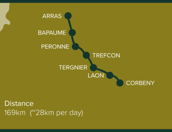 Arras to Corbeny, France: Stage 3