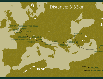 London to Jerusalem: Entire walk