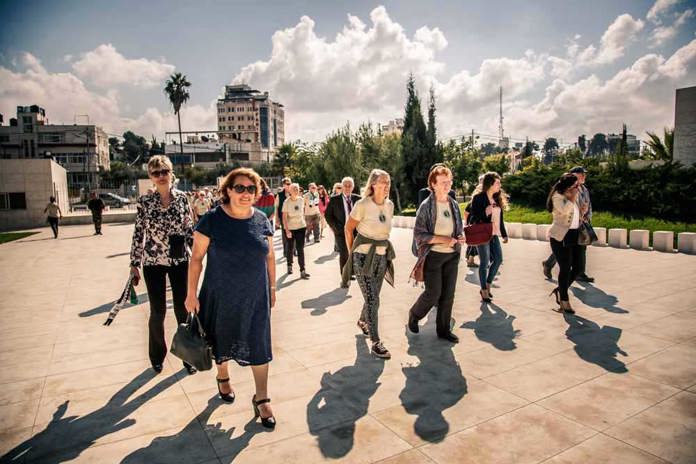 The Just Walkers had been invited to meet President Mahmoud Abbas in Ramallah on the final day of the Walk.