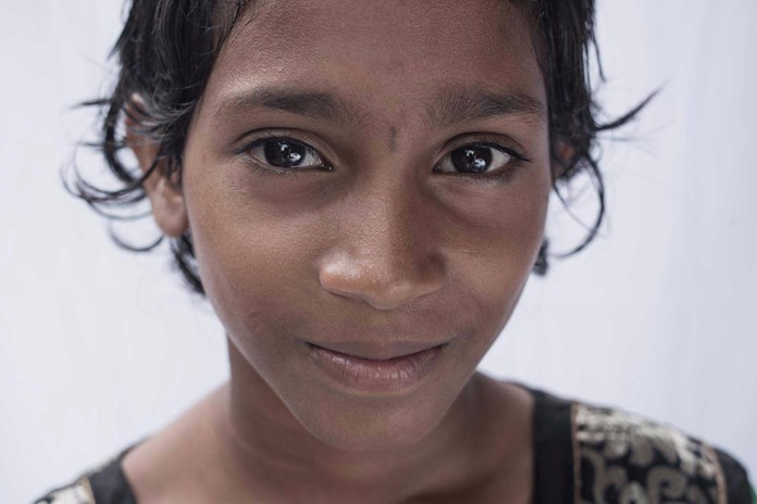 A young girl from Karunalaya in Chennai, India.