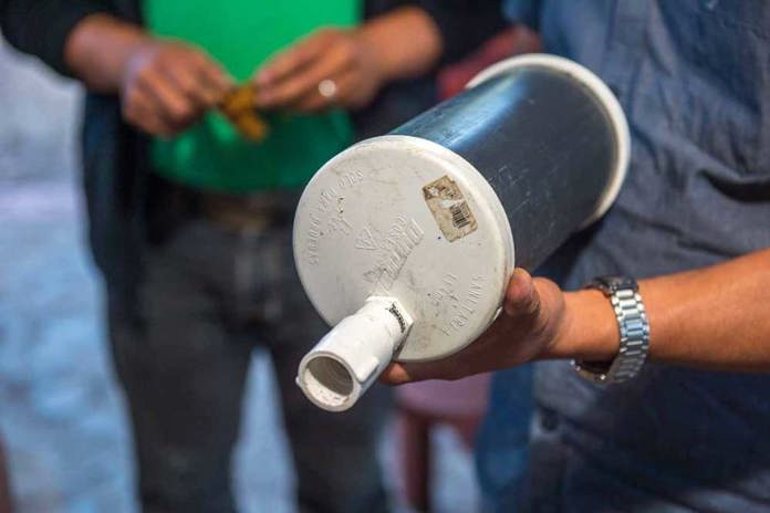 A filter helping to purify the water in rural Nicaragua.