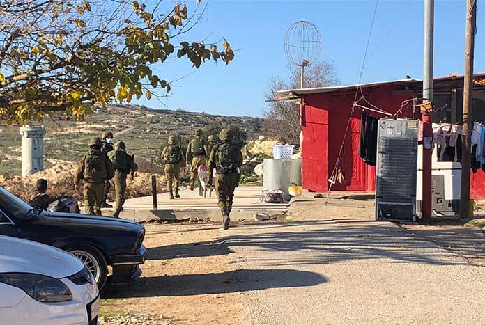 The Israeli Defence Force visits the site of a home rebuild in the West Bank.