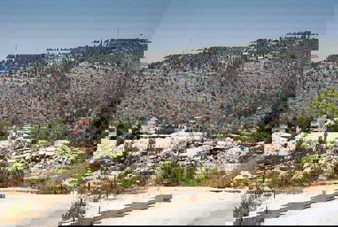 Palestinian land looking towards Jerusalem
