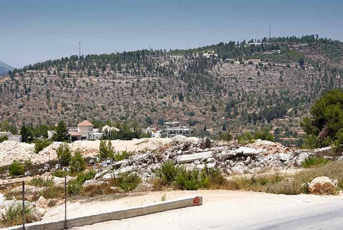 Palestinian land looking towards Jerusalem