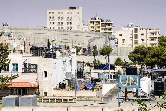 The illegal Israeli Separation cuts through Bethlehem