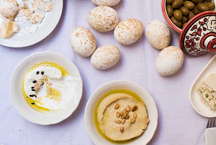 A traditional Palestinian breakfast