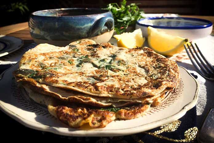 A plate of Palestinian pancakes