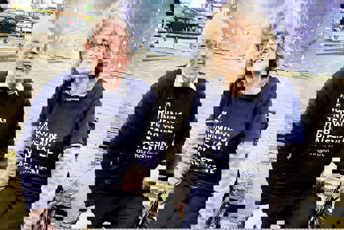 Tony garret and Zem Rodaway in Hull during Amos Trust's 'Run The Wall' fundraiser.