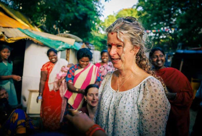 Amos Trust's Katie Hagley in India, September 2022
