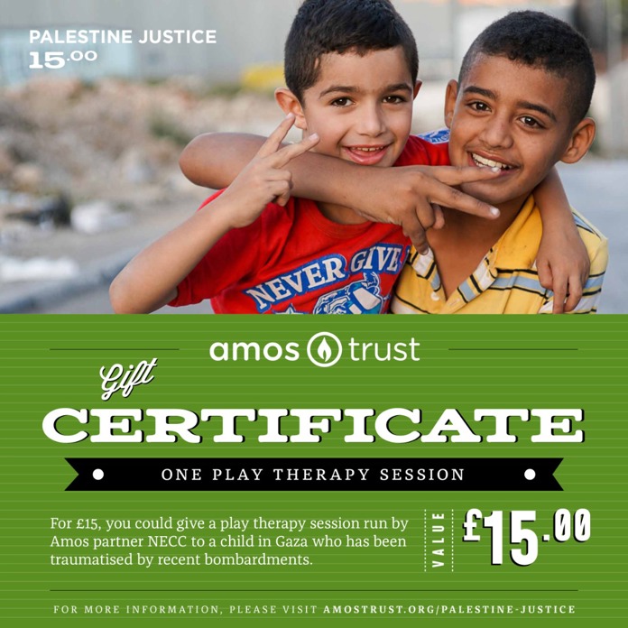 An Amos Trust Digital Gift Certificate