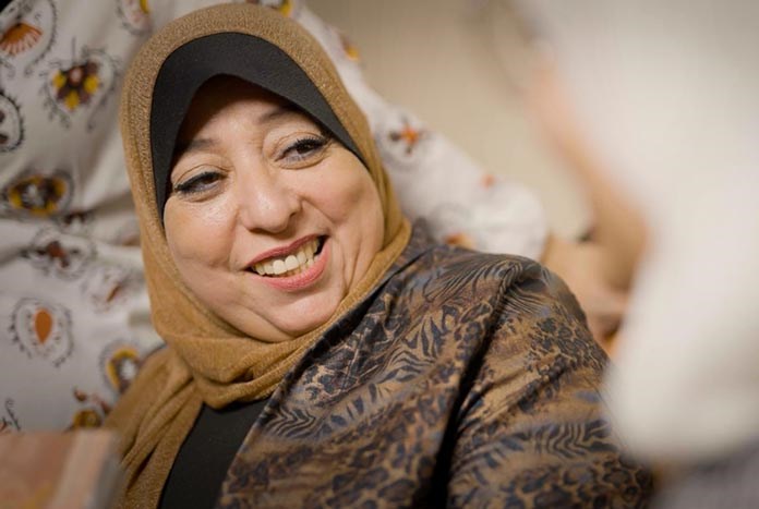 Eman Sleem from Al Ahli Arab Hospital’s breast cancer screening programme.