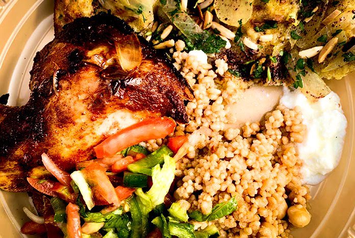 A Palestinian dish of chicken and vegetables.