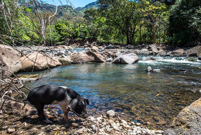 A dried-up lake in rural Nicaragua