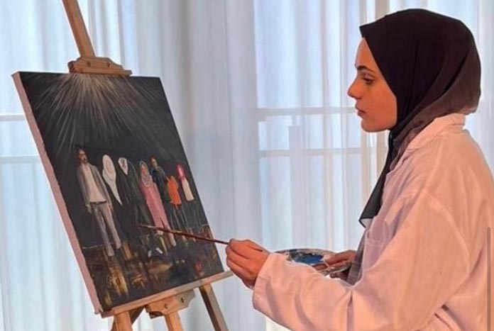 Gazan artist Zainab al-Qolaq