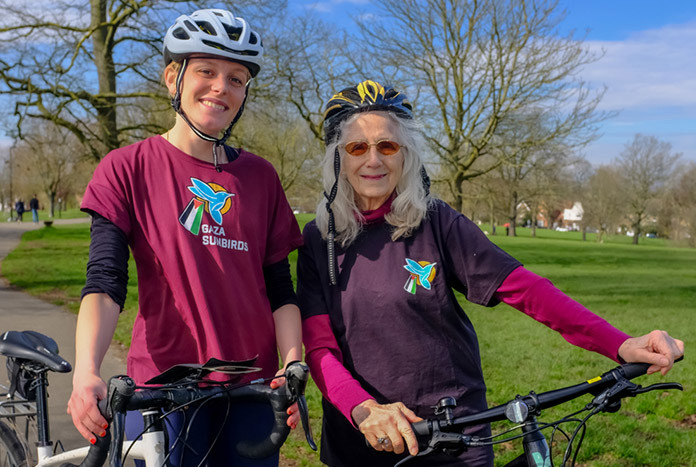Meg Williams from Amos trust with Anne Jones from South London.