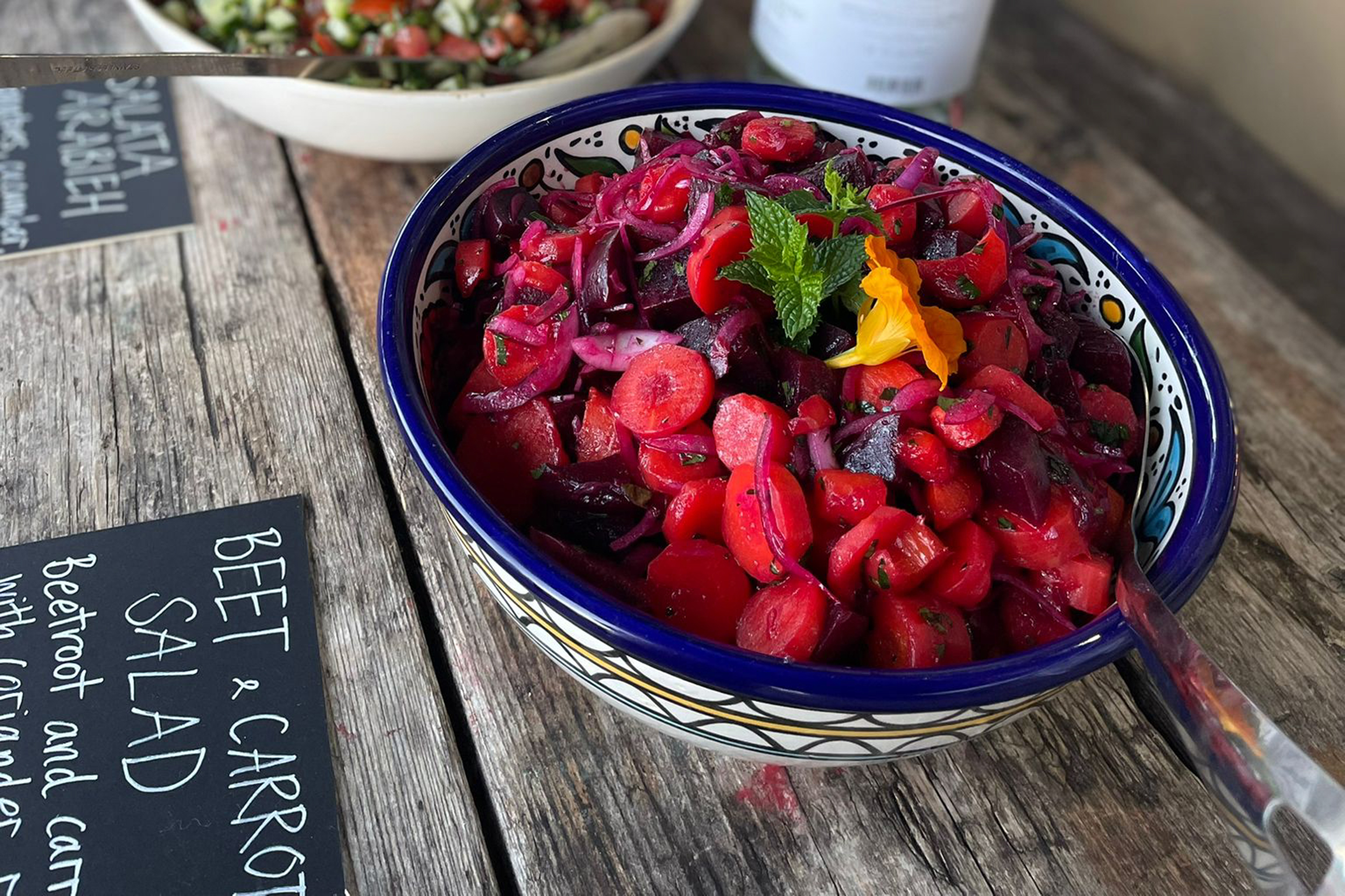 Amos Trust Supper Clubs Sally Azzam Betroot Maftoul Salad Carousel