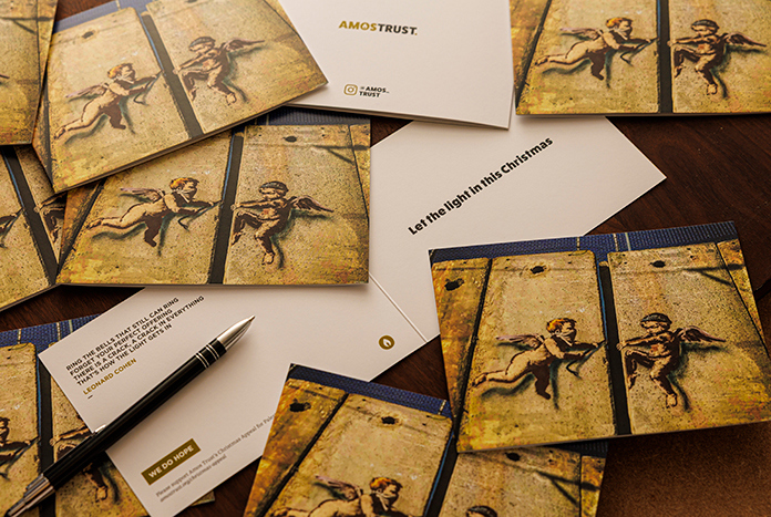Amos Trust ‘Angel’ Christmas cards.