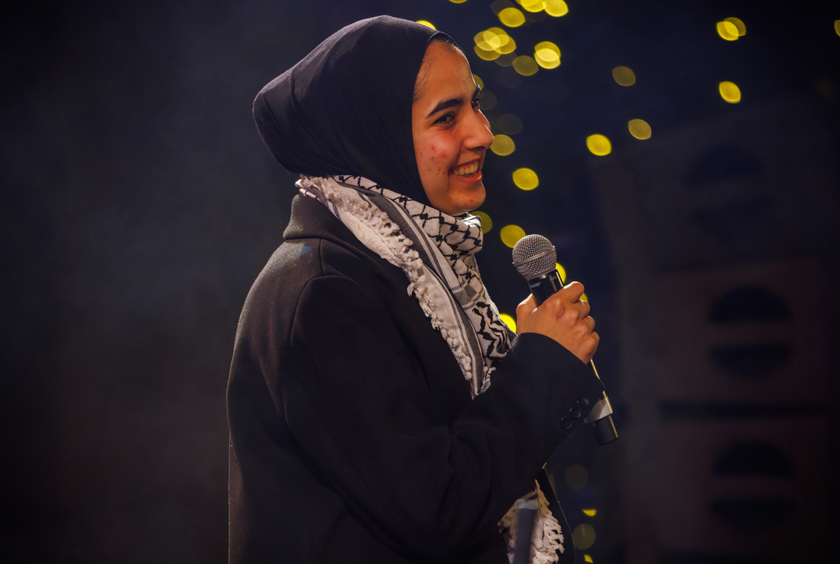 Poet Haia Mohammed from Gaza.