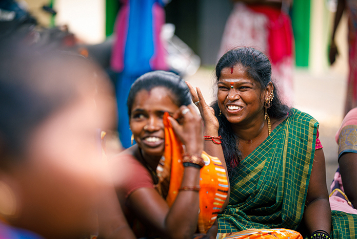 A pavement-dwelling community in Chennai, India.